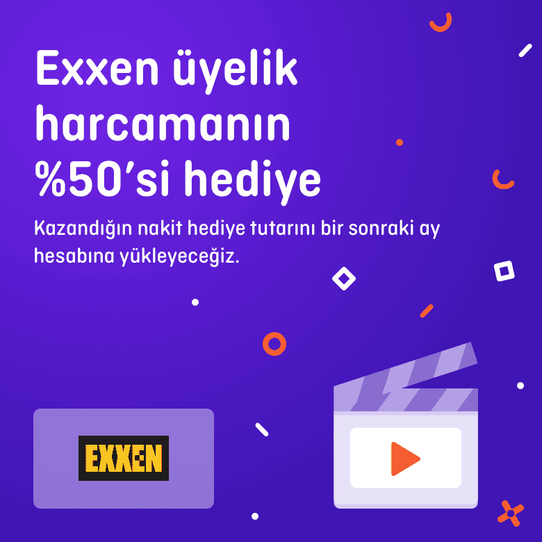 >Exxen üyeliğinin %50’si Pokus’tan! Tek yapman gereken üyelik ödemeni Pokus Kart’ınla yapmak.