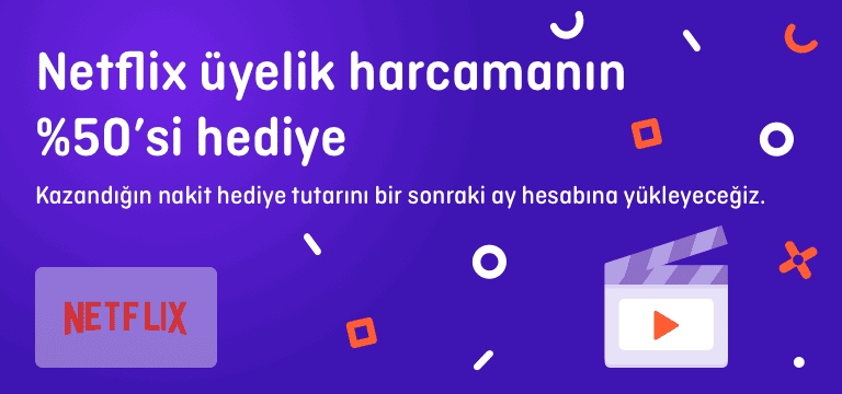 Netflix üyeliğinin %50’si Pokus’tan! Tek yapman gereken üyelik ödemeni Pokus Kart’ınla yapmak.