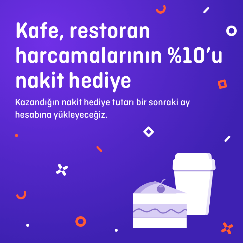 >Tüm kafe ve restoran harcamalarının 10’u Pokus’tan hediye!
